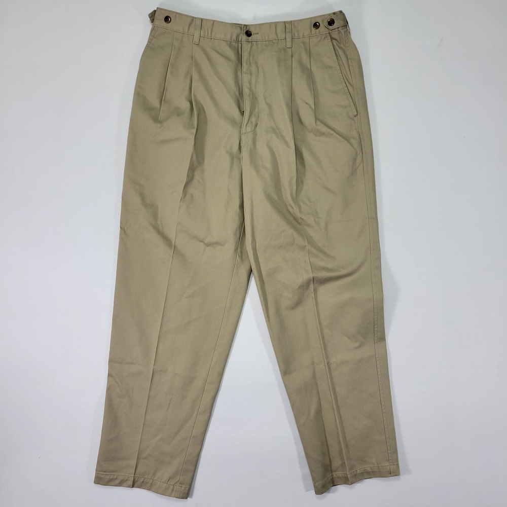 Cherokee men's‎ Khaki Trousers Pleated Size 38x32 NEW